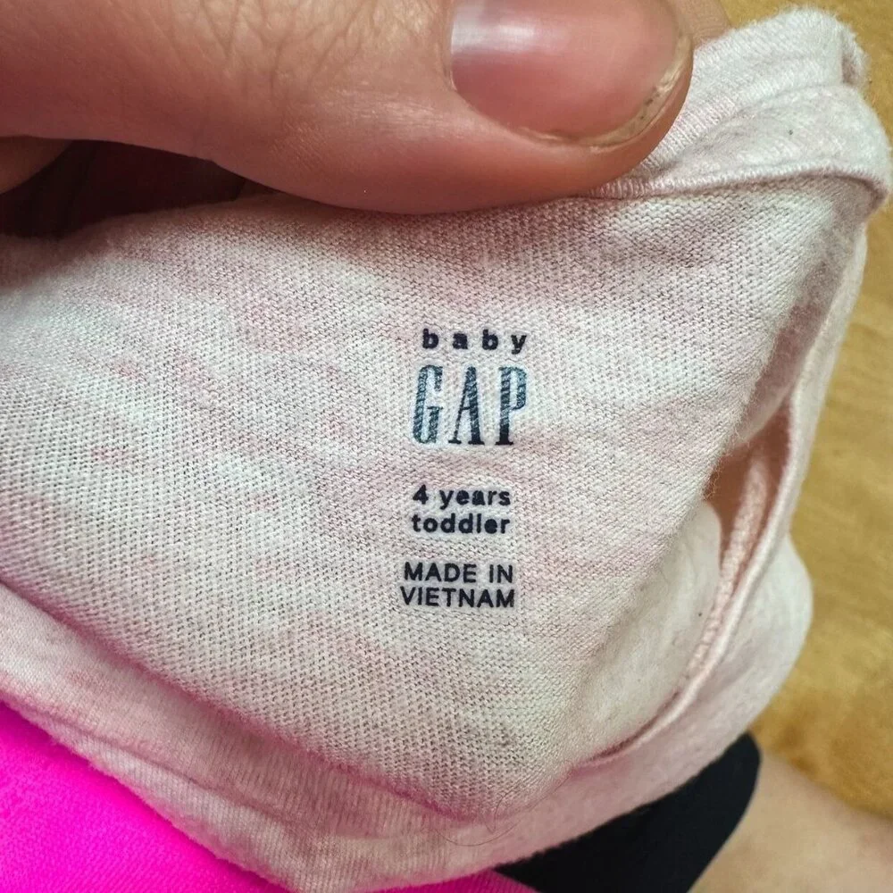 Baby Gap Girls Pink Elephant Graphic Tee Size 4